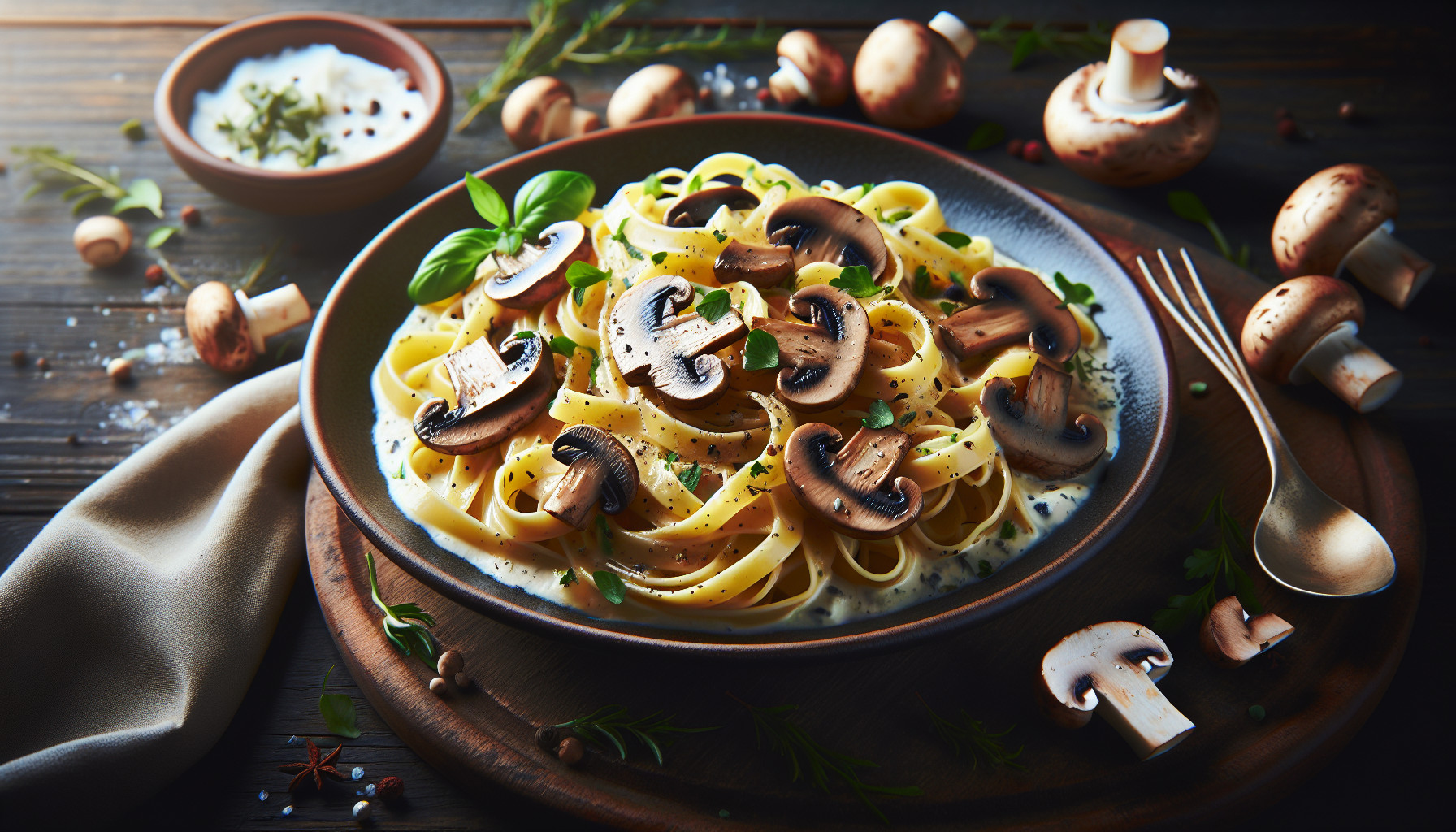 ricette tagliatelle funghi